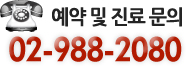 예약 및 진료 문의 02-988-2080